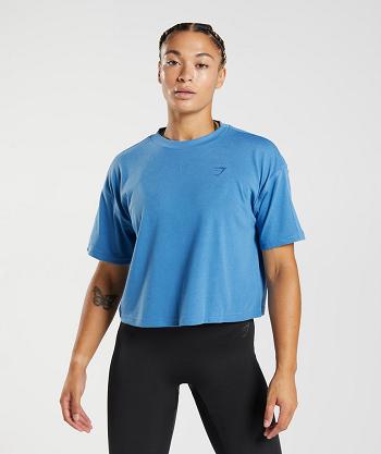 Corp Tops Gymshark Gs Power Midi Mujer Azules | CO 2480NWY